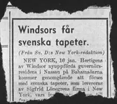 Tidningstext från Sv. D:s New York-redaktionen, 16 januari 1941
