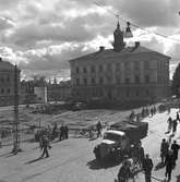 Rådhustorget under ombyggnad. September 1945