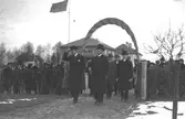 Kronprinsparet Gustav Adolf och Louise på besök i Gävleborg 1935.