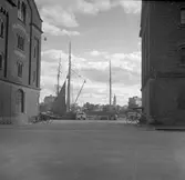 Inre Hamn, vid magasinsbyggnaderna.