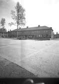Personalrestaurangen Tre Stockar har två olika matsalar - vidare finns i samma byggnad gästrum och fritidslokaler m.m. Korsnäs AB. Den 12 september 1955.