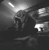 Cylinder  i fabrikslokalen. Korsnäs AB. Den 12 januari 1961.
