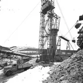 Bygge av transporttorn, Portströms Mekaniska Verkstad. Korsnäs AB. Den 31 januari 1961
