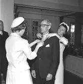 Medaljutdelning i Bomhus kyrka. Korsnäs AB