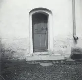 Kyrkdörr på Loftahammars kyrka.
