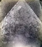 Dalhems kyrka innan 1874. Renässansmålningar i kryssvalven.