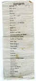 Matsedel från okänd restaurang, troligen ca 1850.