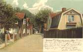 Till höger i bild Snickan Anders hus (där låg gamla lasarettets likbod).