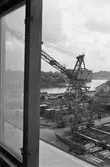 Ekensbergs varv 1970; vy från övre våningen i stora plåthallen mot sydväst