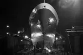 Ekensbergs varv 1970; Transatlantics lastfartyg SCANDIC förlängs i stora dockan.