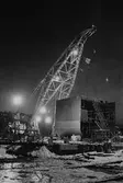 Ekensbergs varv 1970; Transatlantics lastfartyg SCANDIC förlängs; den nya sektionen ska lyftas på plats av pontonkranen LODBROK.