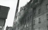 Ångkvarnen i Kalmar. Branden juli månad 1935.