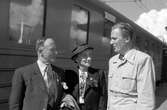 Engelska byggmästare på besök. Maj Hermansson. Den 12 augusti 1949