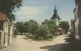 S:ta Gertruds Kyrka och Aspagården i Västervik.