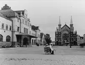 Gävle stad – Norr.
Vy mot Centralplan. Sjömanskyrkan mitt i bilden.