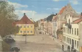 Lilla Torget i Kalmar. Domprostgården rakt fram och Dahmska huset till höger.