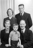 Familjen Lindberg. Foto 1943.
