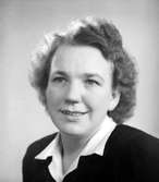 Fröken Bengtsson. Foto i januari 1946.
