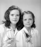 Flickorna Jansson och Englund. Foto 1947.
