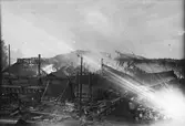 Forsbacka Jernverk. Kolhusbranden vid Forsbacka Jernverk.