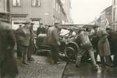 Trafikolycka i Kalmar i slutet av 1920-talet.