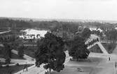 Utsikt från I 14:s kasern mot Reimers bostad med Gavleån till vänster