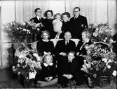 Fogelbergs, Birger med familj på 80-årsdagen-
Bakre raden Fogelbergs barn, till höger Sven Fogelberg med fru Siv.
Till höger om Birger sannolikt hans syster som var inneboende vid tiden.