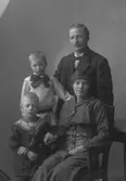 Den nedre pojken på familjefotot heter Lars Oskar Bodin (född 27 juni 1909) och den övre heter Nils Åke Bodin (född 12 april 1911).
Mannen heter Oskar Laurentius Bodin (född 1 maj 1883), kvinnan heter Mimmi Gunilla Henrietta [Andersson] (född 3 oktober 1889).

