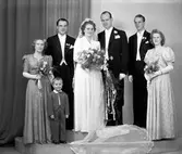 Brudparet Stig Lennart Carlbaum, Gävle. 6 januari 1945.