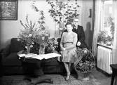 Kommissarie Valdemar Dehlin. 50 årsdag den 17 januari 1945. Fotografiet tagit i hemmet. F.O Staben. Blankettförrådet.