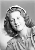 Fröken Nygren, Kungsbäck, Gävle. 14 augusti 1945.
