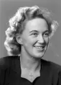 Fröken Gun Alexandersson, Elevhemmet Lasarettet, Gävle. 4 december 1945.