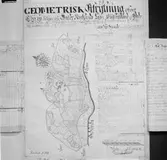 Hedesunda,
Karta över Ålbo by, 1718,
(nr V 19 - 116:1).
