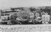 Gävle stad - Vallbacken. Utsikt från Heliga Trefaldighet kyrkas torn.
