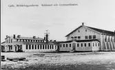 Gefle, militärbyggnaderna, kokhuset och gymnastiksalen.

