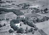 Flygfoto över Voxtorps kyrka.