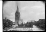 Nikolaikyrkan, kyrkobyggnad.
Bilden tagen från posthuset.