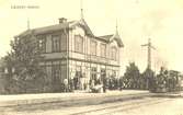 Läckeby station. Järnvägsstationen lades ner 1968.