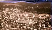 Flygfoto över Västervik 1950.