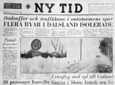 Tidningen Ny Tid 8 januari, avfotograferad framsida.