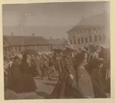 Studentexamen vid Stortorget i Kalmar 1898.