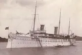 Den tyska kejserliga jakten HOHENZOLLERN på Stockholms ström i samband med Wilhelm II:s besök i Stockholm 1895.