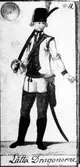 Riksdagen 1792. Tidstypisk uniform. Lätta Dragonerne.