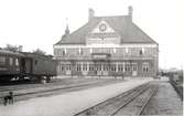 Oskarshamns station, omkring 1920.