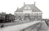 Oskarshamns station, omkring 1920.