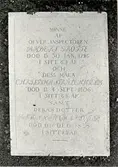 En grav i grå kalksten på Gamla kyrkogården.

Minne af  öfver-inspectoren Anders Ghotte död d. 30 jan 1796 i sitt 69 år och dess maka Christina Strålenhielm död d. 4 sept. 1806 i sitt 68 år samt deras dotter Antoinette Charlotte död d 20 dec 1838 i sitt 75 år.

Längd: 209 cm, bredd: 142 cm.
