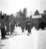 Fettisdagstävling. Skidor. År 1936