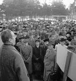 Slakthuset, Valbo. Demonstration. November 1945





