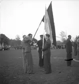 Svenska Flaggans Dag på Strömvallen. Reportage för Gefle Dagblad
År 1939

