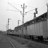 Electrificeringen av Centralstationen. Bangård. Reportage för Gefle Dagblad. Oktober 1937




